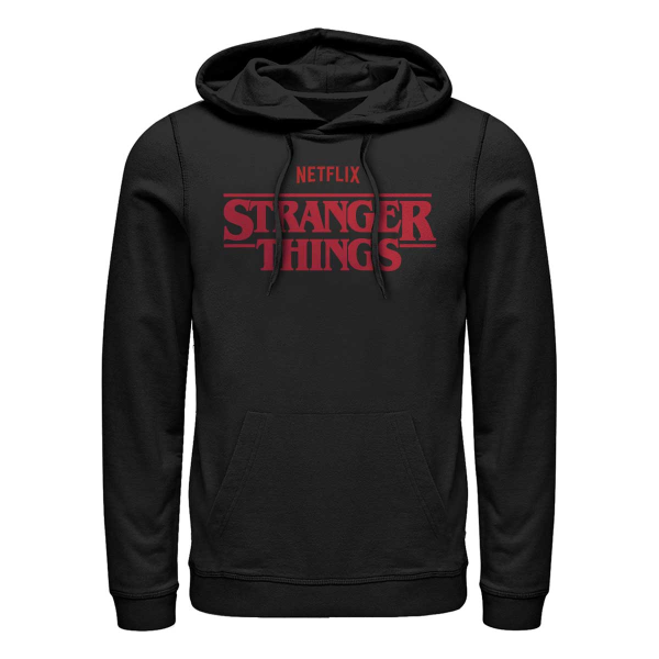 Netflix - Stranger Things - Logo Stranger - Unisex Sudadera con capucha - Negro - delante