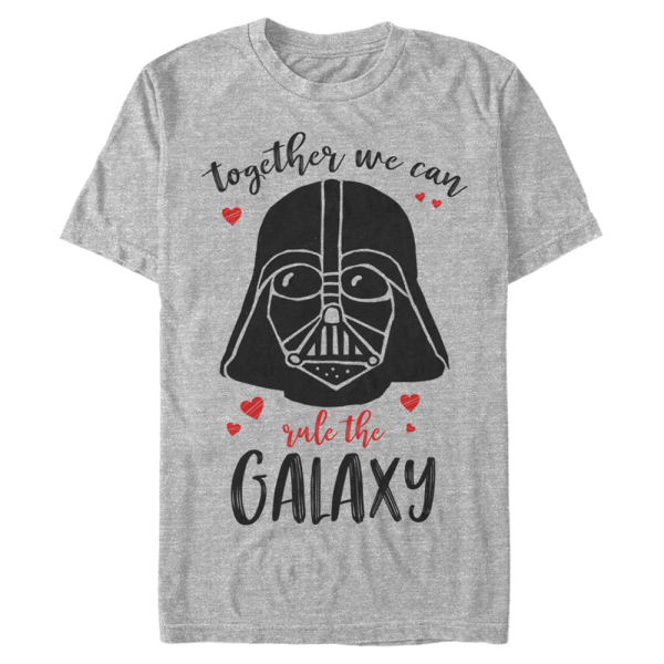 Star Wars - Darth Vader Rulers Of The Galaxy - Día de San Valentín - Hombres Camiseta - Gris moteado - delante