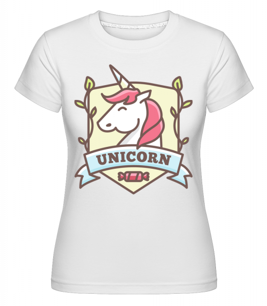 Unicorn Emblem - Shirtinator Frauen T-Shirt - Weiß - Vorn