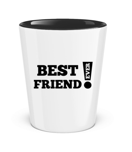 Best Friend Ever! - Vaso de chupito bicolor - Blanco / Negro - delante