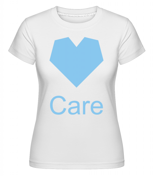 Care Heart - Shirtinator Frauen T-Shirt - Weiß - Vorn