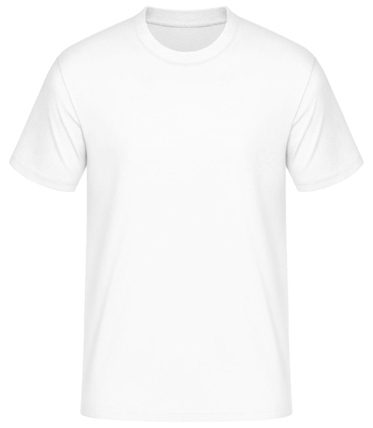 Camiseta básica para hombre - Blanco - delante