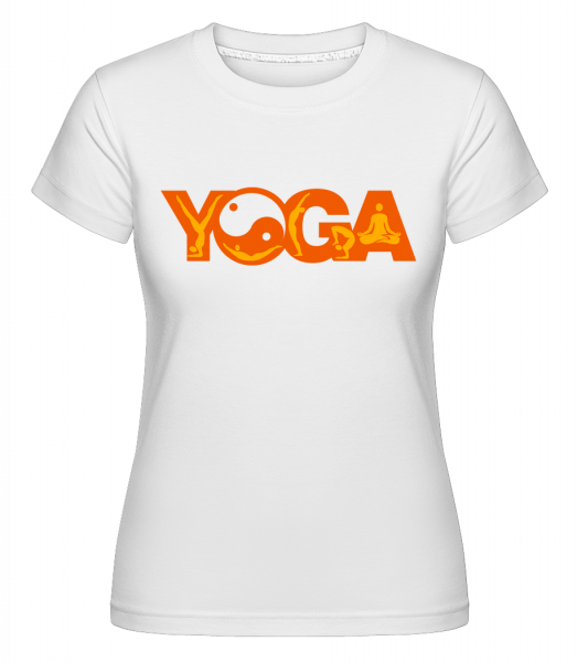 Yoga Sign Orange - Shirtinator Frauen T-Shirt - Weiß - Vorn