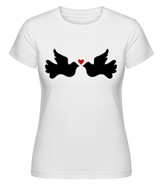 Liebes Vögel - Shirtinator Frauen T-Shirt - Weiß - Vorn