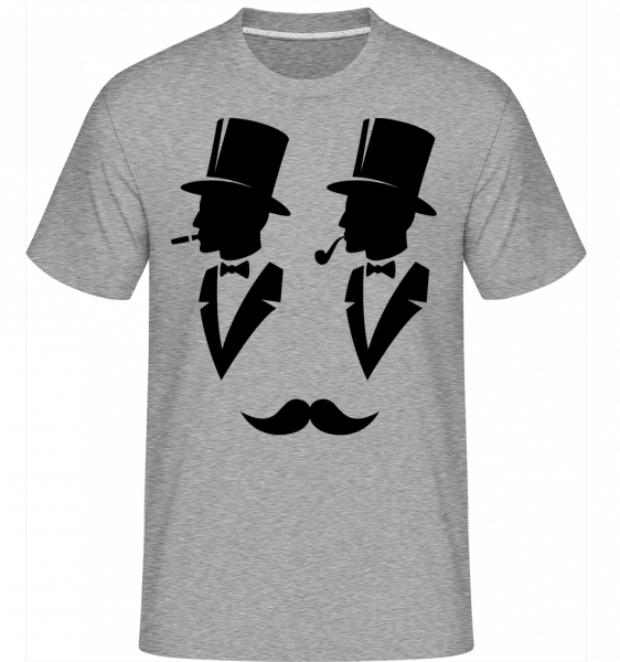 Two Gentlemen - Shirtinator Männer T-Shirt - Grau meliert - Vorn