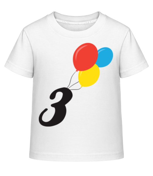 Anniversary 3 Balloons - Camiseta Shirtinator para niños - Blanco - delante