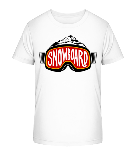 Snowboarding Logo - Camiseta ecológica para niños Stanley Stella - Blanco - delante