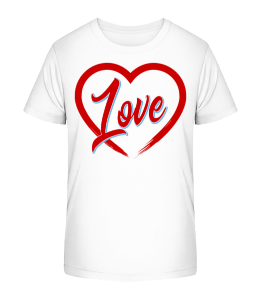 Heart Love - Camiseta ecológica para niños Stanley Stella - Blanco - delante