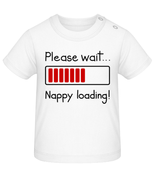 Nappy Loading! - Camiseta de bebé - Blanco - delante