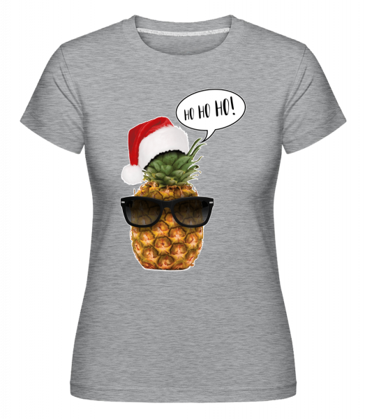 Santa Ananas - Shirtinator Frauen T-Shirt - Grau meliert - Vorn