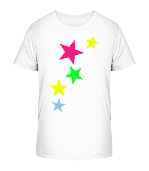 Colorful Stars - Camiseta ecológica para niños Stanley Stella - Blanco - delante