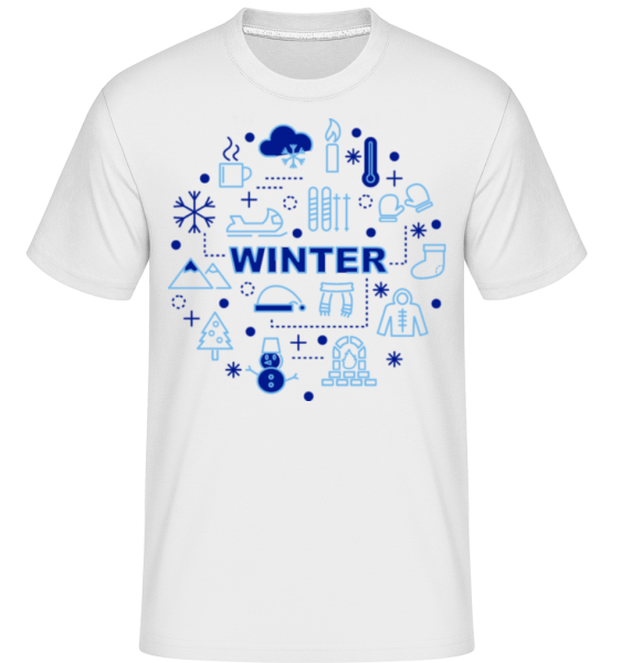 Winter Symbols -  Shirtinator Men's T-Shirt - White - imagedescription.FrontImage