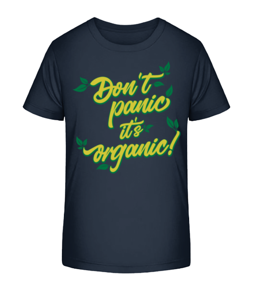 Dont Panic Its Organic - Camiseta ecológica para niños Stanley Stella - Marino - delante