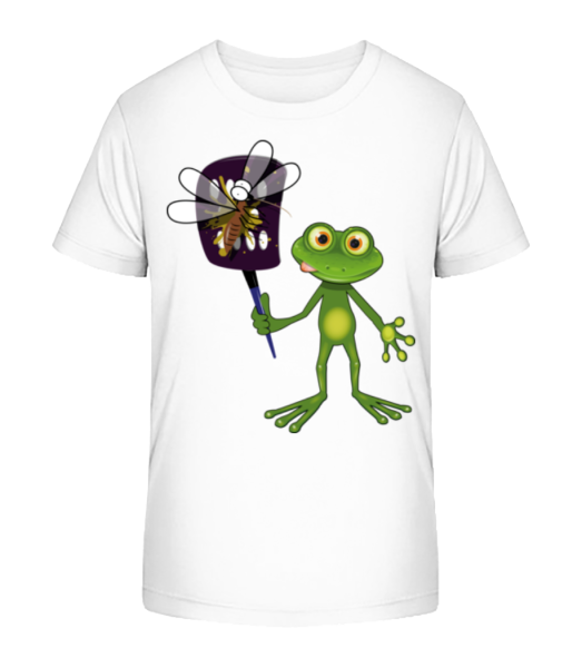 Frog With Fly Swatter - Camiseta ecológica para niños Stanley Stella - Blanco - delante
