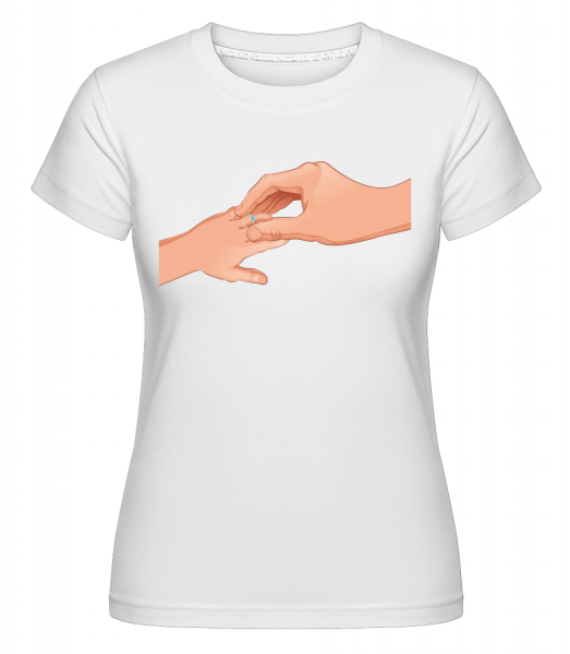 Ehering - Shirtinator Frauen T-Shirt - Weiß - Vorn