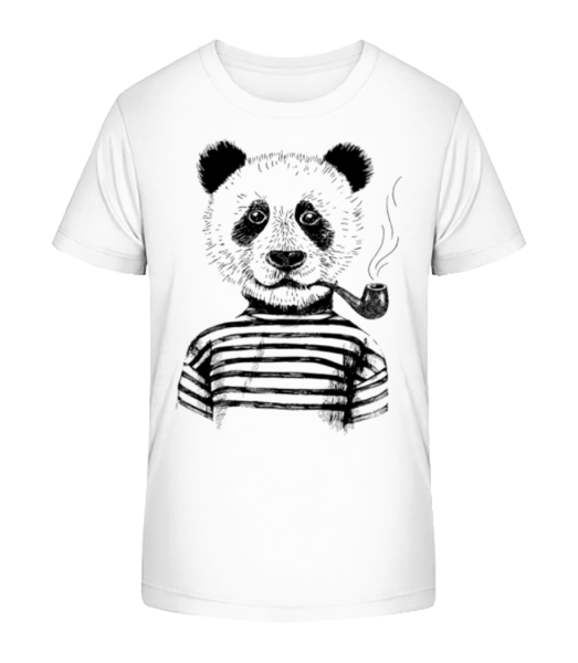 Hipster Panda - Camiseta ecológica para niños Stanley Stella - Blanco - delante