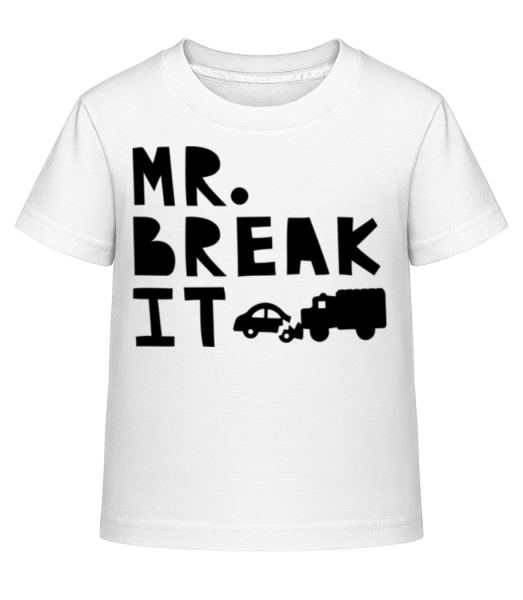 Mr Break It - Camiseta Shirtinator para niños - Blanco - delante