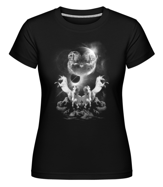 Mystic Unicorn Night -  Shirtinator Women's T-Shirt - Black - imagedescription.FrontImage