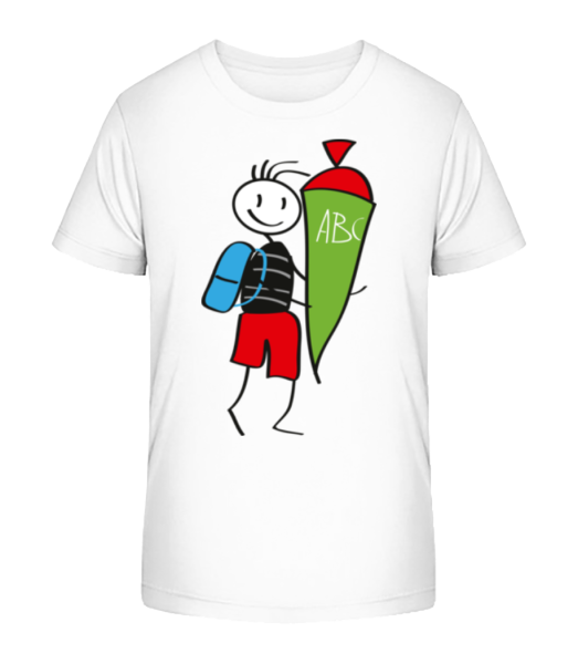 Child With Cornet Filled With Sweets - Camiseta ecológica para niños Stanley Stella - Blanco - delante