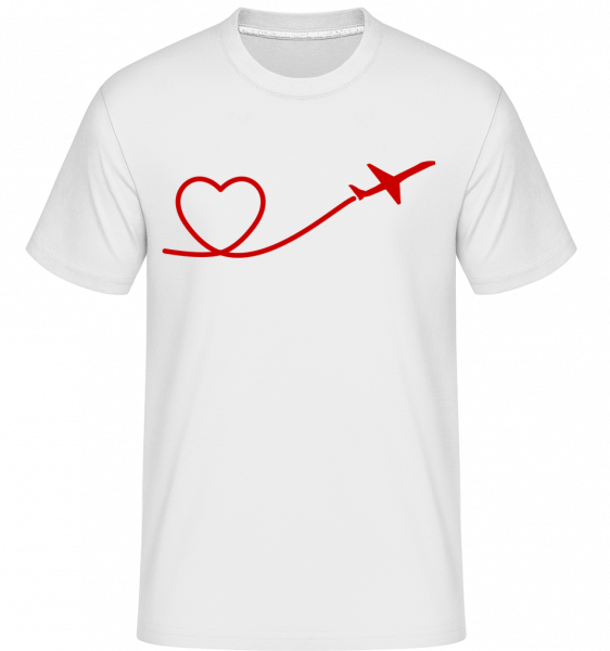 Herz Flieger - Shirtinator Männer T-Shirt - Weiß - Vorn