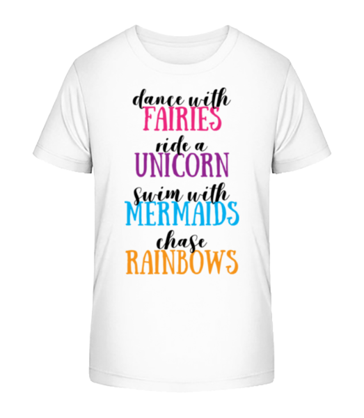 Fairies Unicorns Mermaids And Rainbows Activities - Camiseta ecológica para niños Stanley Stella - Blanco - delante