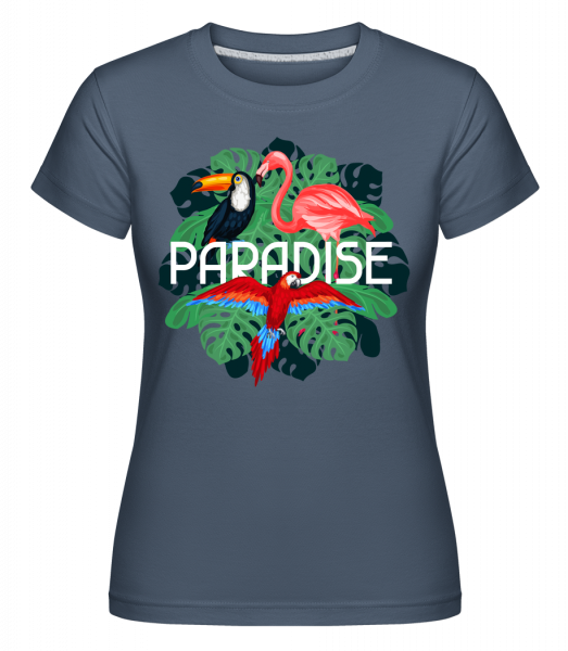 Paradise Icon - Shirtinator Frauen T-Shirt - Denim - Vorn