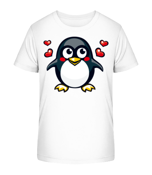Love Penguin - Camiseta ecológica para niños Stanley Stella - Blanco - delante