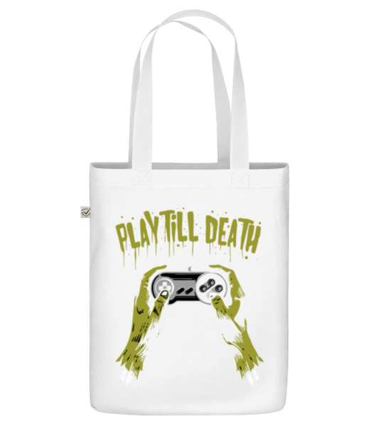 Play Till Death - Bolsa ecológica - Blanco - delante