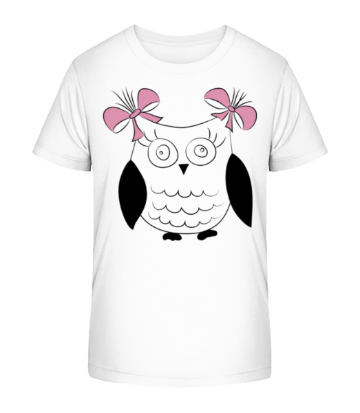Girl Owl - Camiseta ecológica para niños Stanley Stella - Blanco - delante