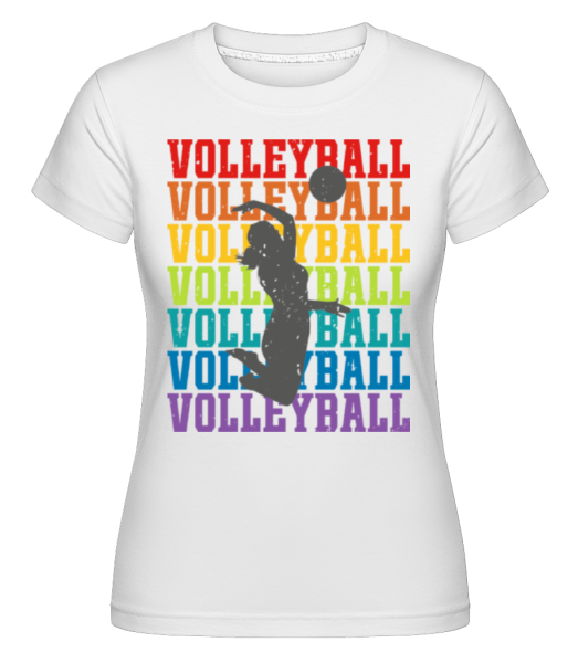 Volleyball Retro Woman -  Shirtinator Women's T-Shirt - White - imagedescription.FrontImage