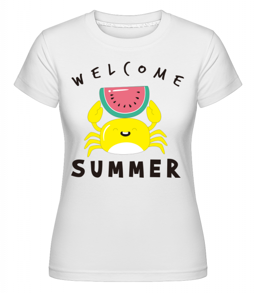 Welcome Summer Crab - Shirtinator Frauen T-Shirt - Weiß - Vorn